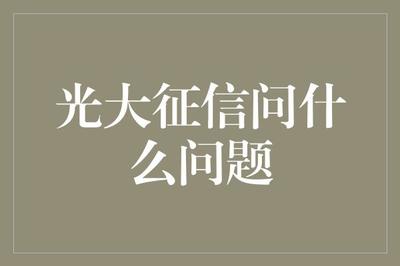 光大征信究竟在問什么？—— 深度解析企業信用調查與評估的核心維度